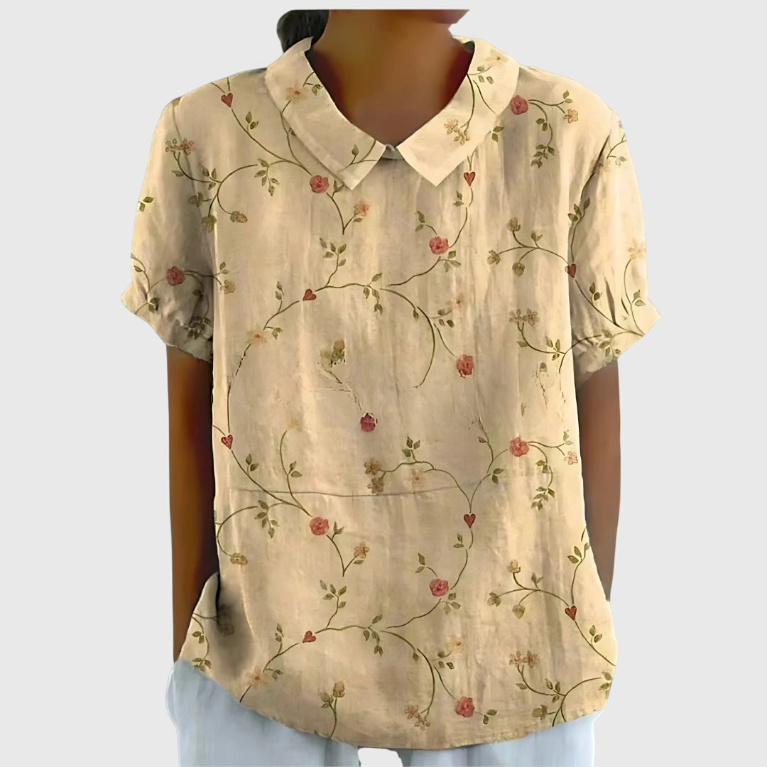 Jenna™ | Blomstret Bluse