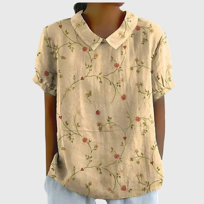 Jenna™ | Blomstret Bluse