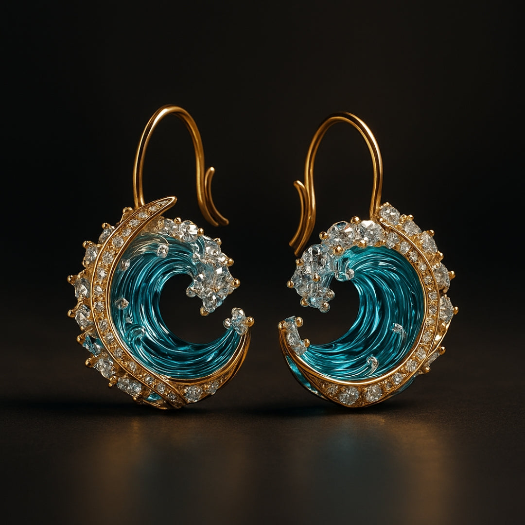 Pendientes Marea Azul