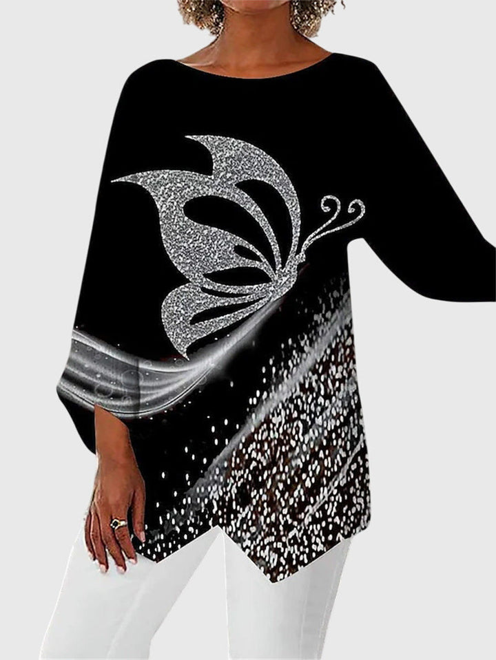 Alayah™ | Elegant top med rund hals