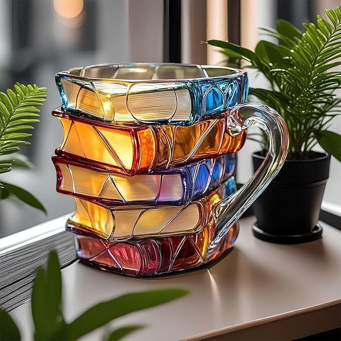LetterCup Hand-Painted 3D Book Mug