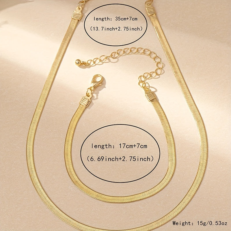 VINTAGE SNAKE CHAIN NECKLACE SET