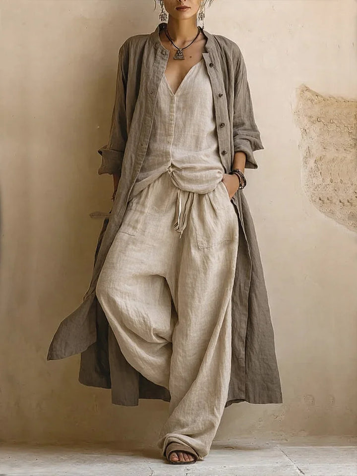 The Bohemian Cotton Linen Three-Piece Set