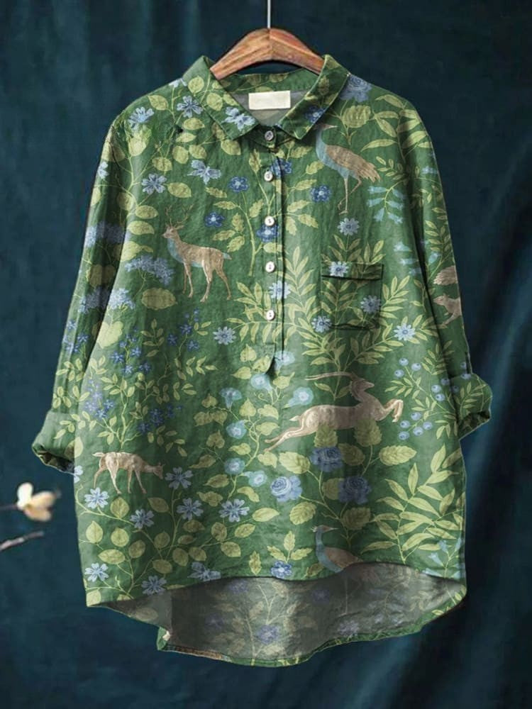 Olivia | Camisa Floral Forest