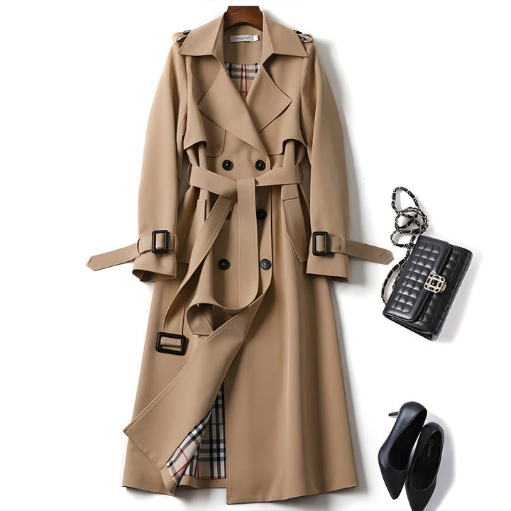 Carmina – Casaco Trench Elegante com Cinto