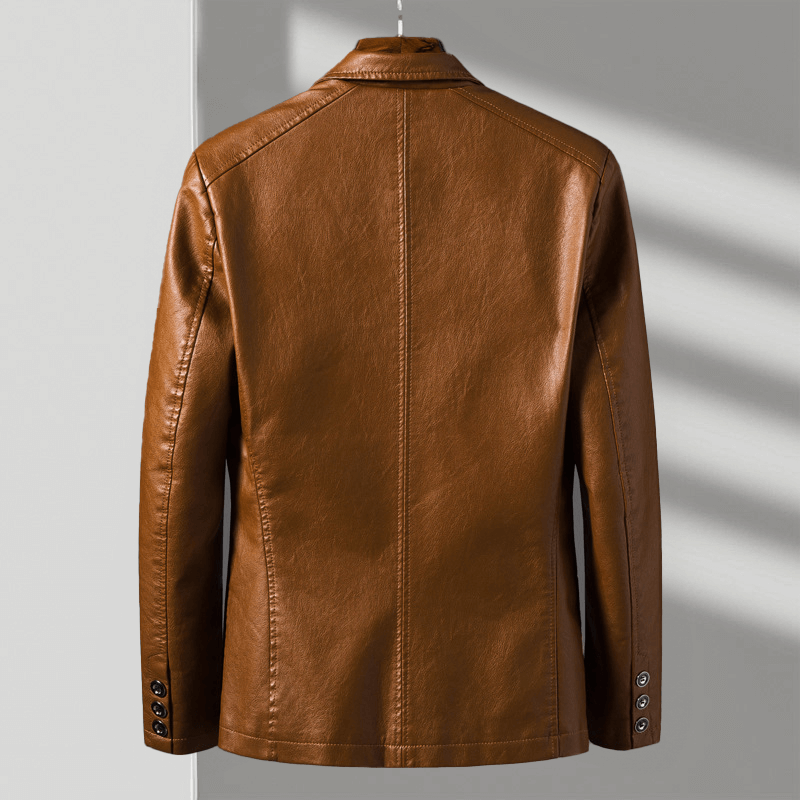 Zari | Men's Faux Leather Blazer Jacket