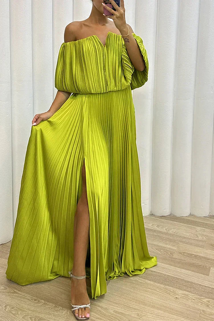 ARABELLA | VESTIDO LONGO ELEGANTE PLISSADO