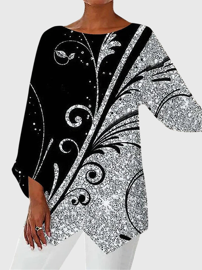 Alayah™ | Elegant top med rund hals