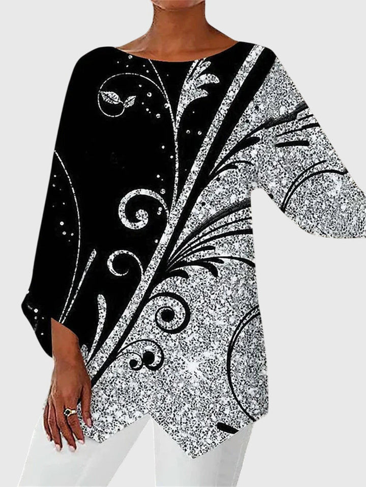 Alayah™ | Elegant top med rund hals