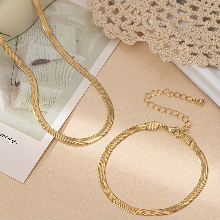 VINTAGE SNAKE CHAIN NECKLACE SET