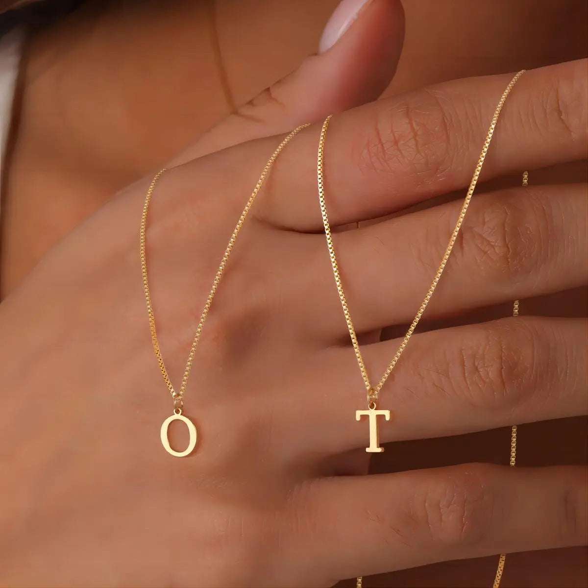 Enzhalynne | Halskette mit Initialen 18K Gold