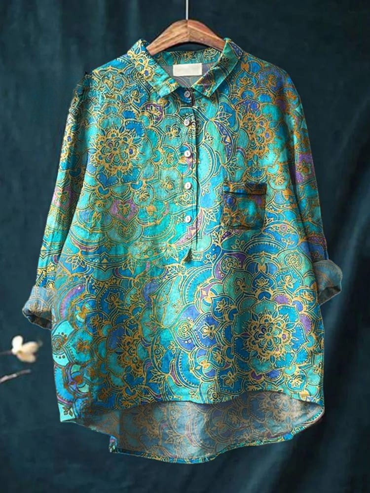Amelia | Camisa con estampado de mandala