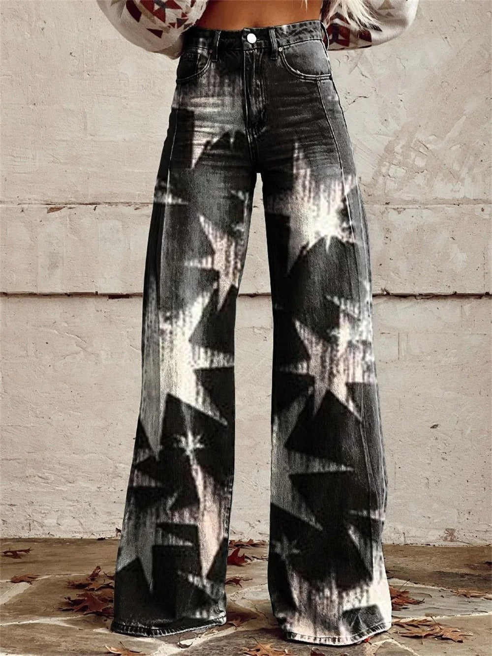 Mia | Calça de perna larga e cintura alta