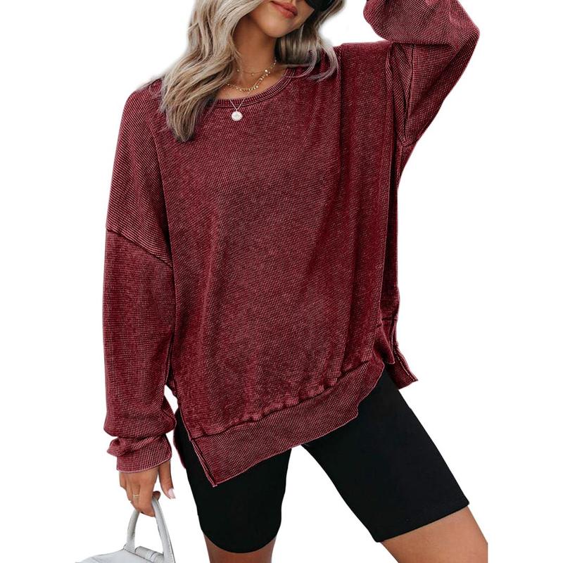 THALIENE™ - Moletom Casual Oversized com Gola Careca e Mangas Longas