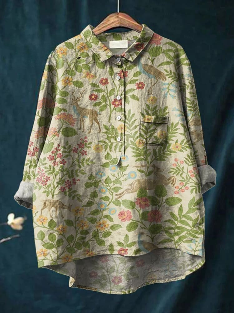 Olivia | Camisa Floral Forest
