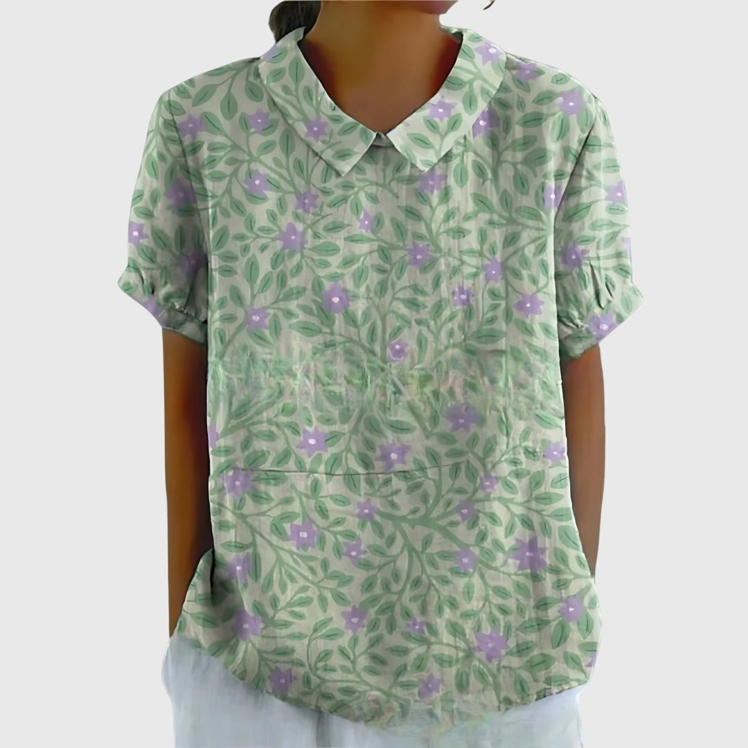 Jenna™ | Blomstret Bluse