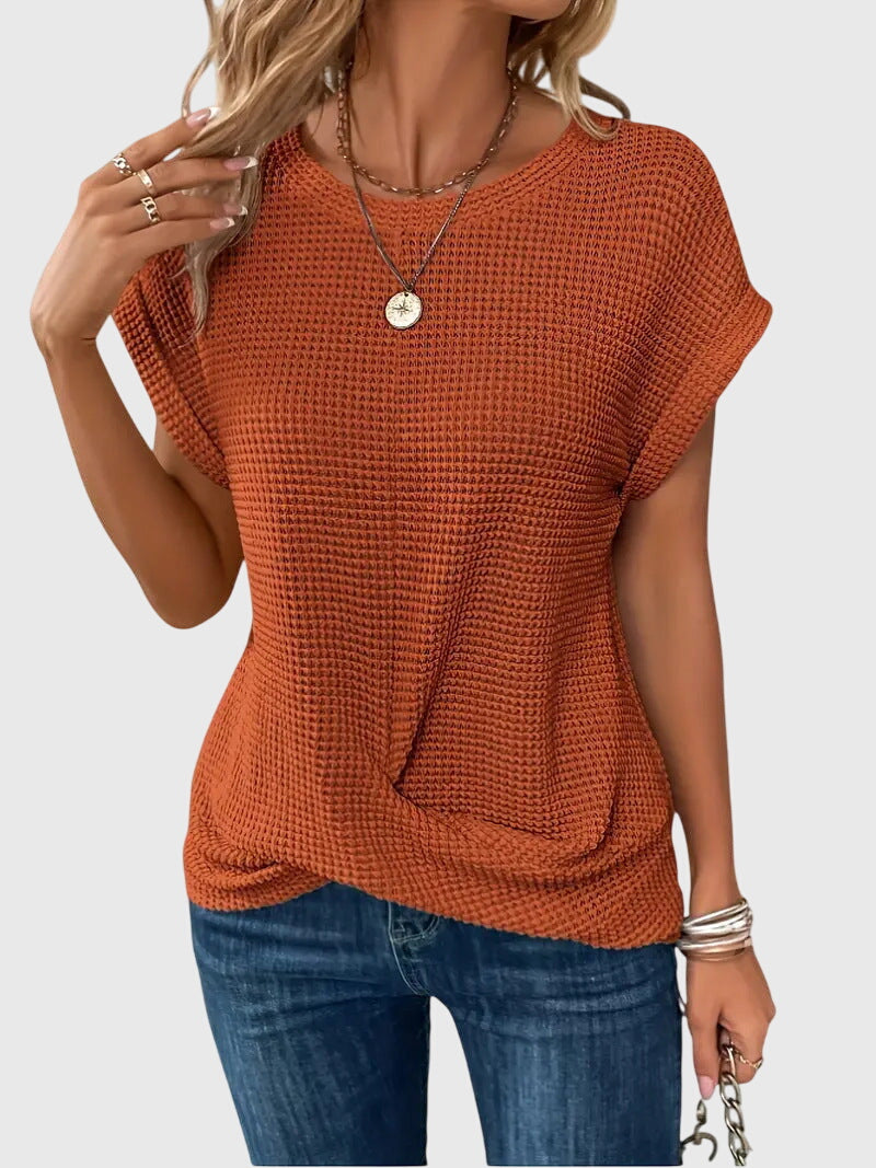 Isa™ | Blusa Elegante com Gola Careca
