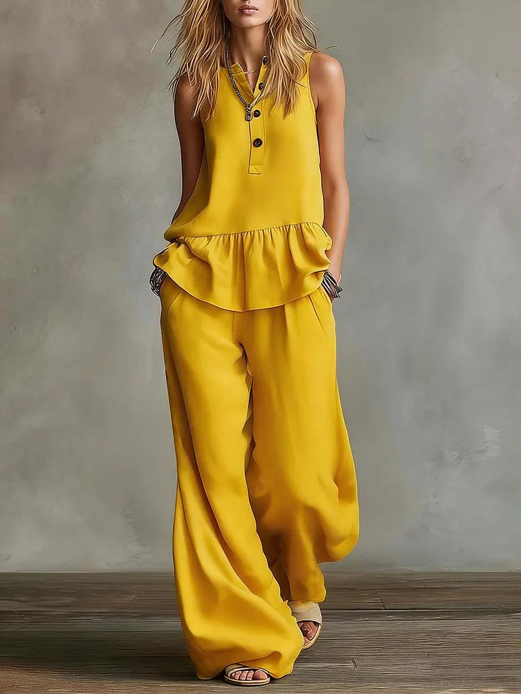 Elisa | Women's Wide Leg Pants Set