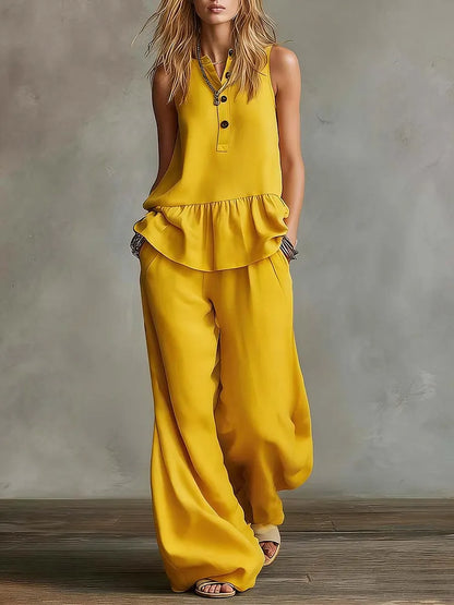 Elisa | Women's Wide Leg Pants Set