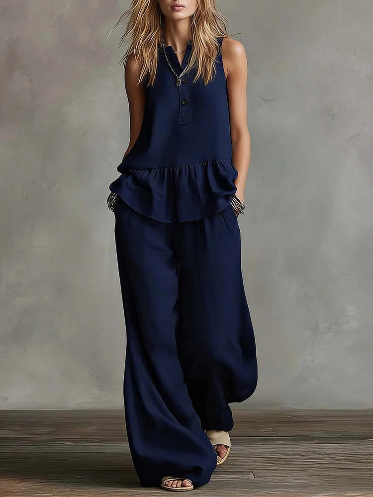 Elisa | Women's Wide Leg Pants Set