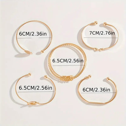 Set eleganter Knotenarmbänder | Gold