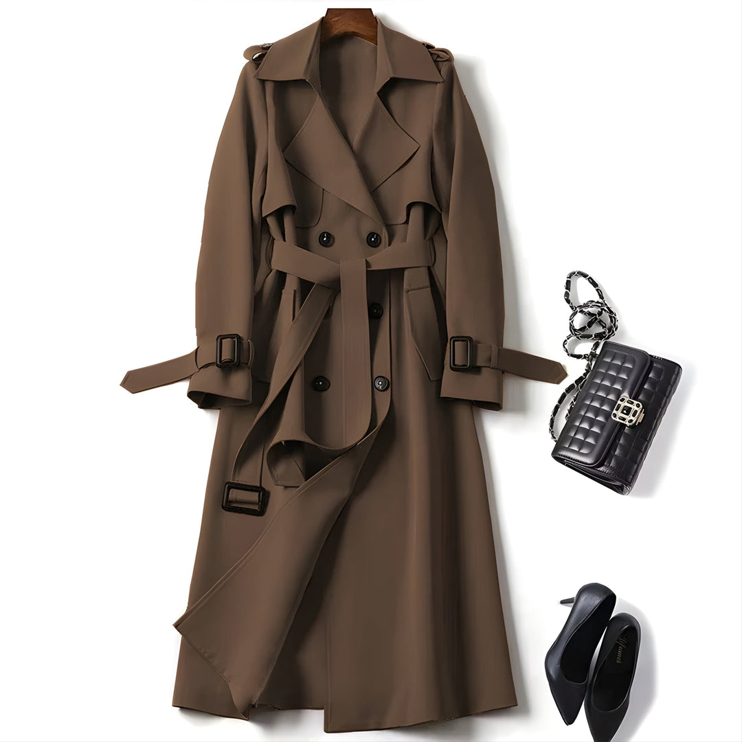 Carmina – Casaco Trench Elegante com Cinto