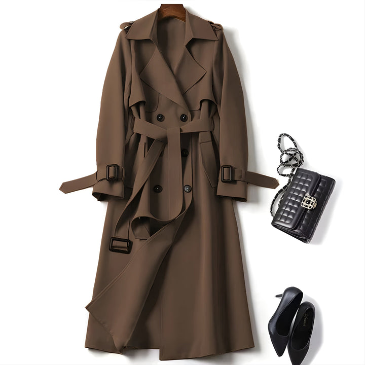 Carmina – Casaco Trench Elegante com Cinto