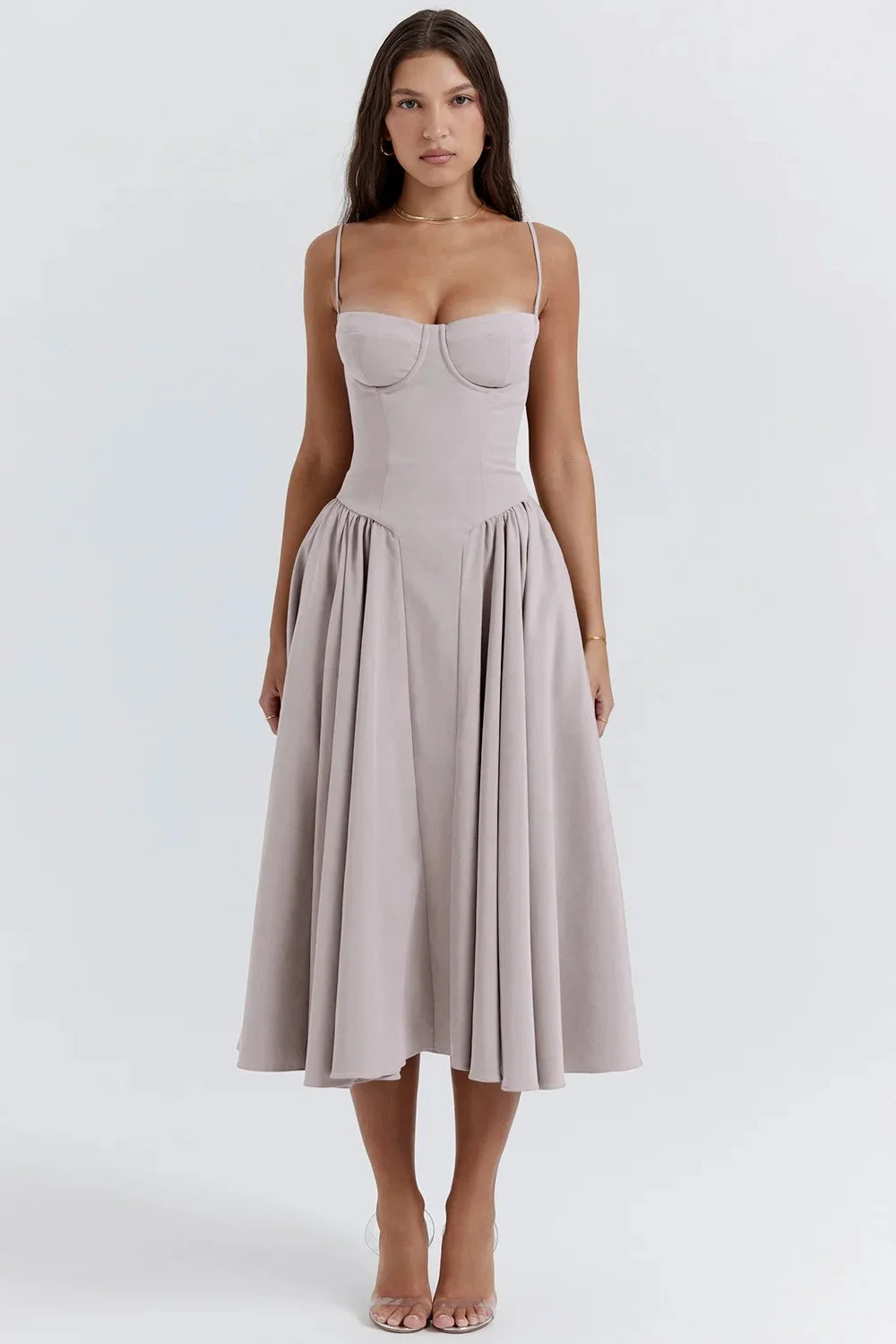 CHARMONE | BLONDE AFTEN MIDI KJOLE