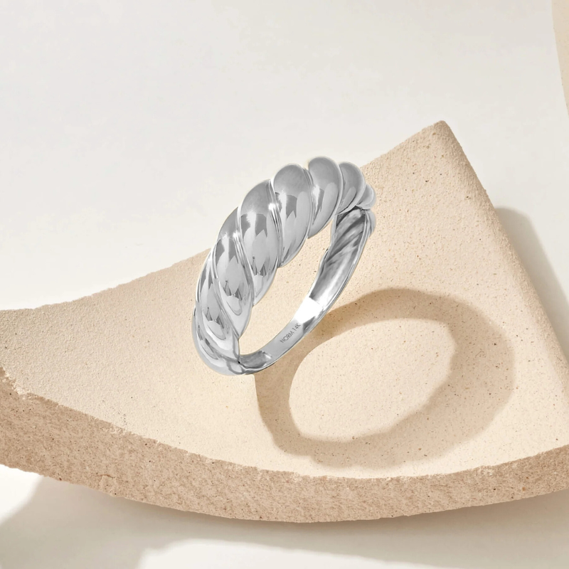 Croissant-Ring | Weißgold