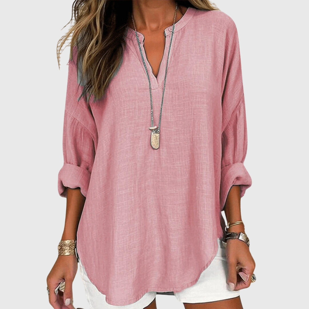 Lenara™ | Camisa de Praia Elegante e Fluida