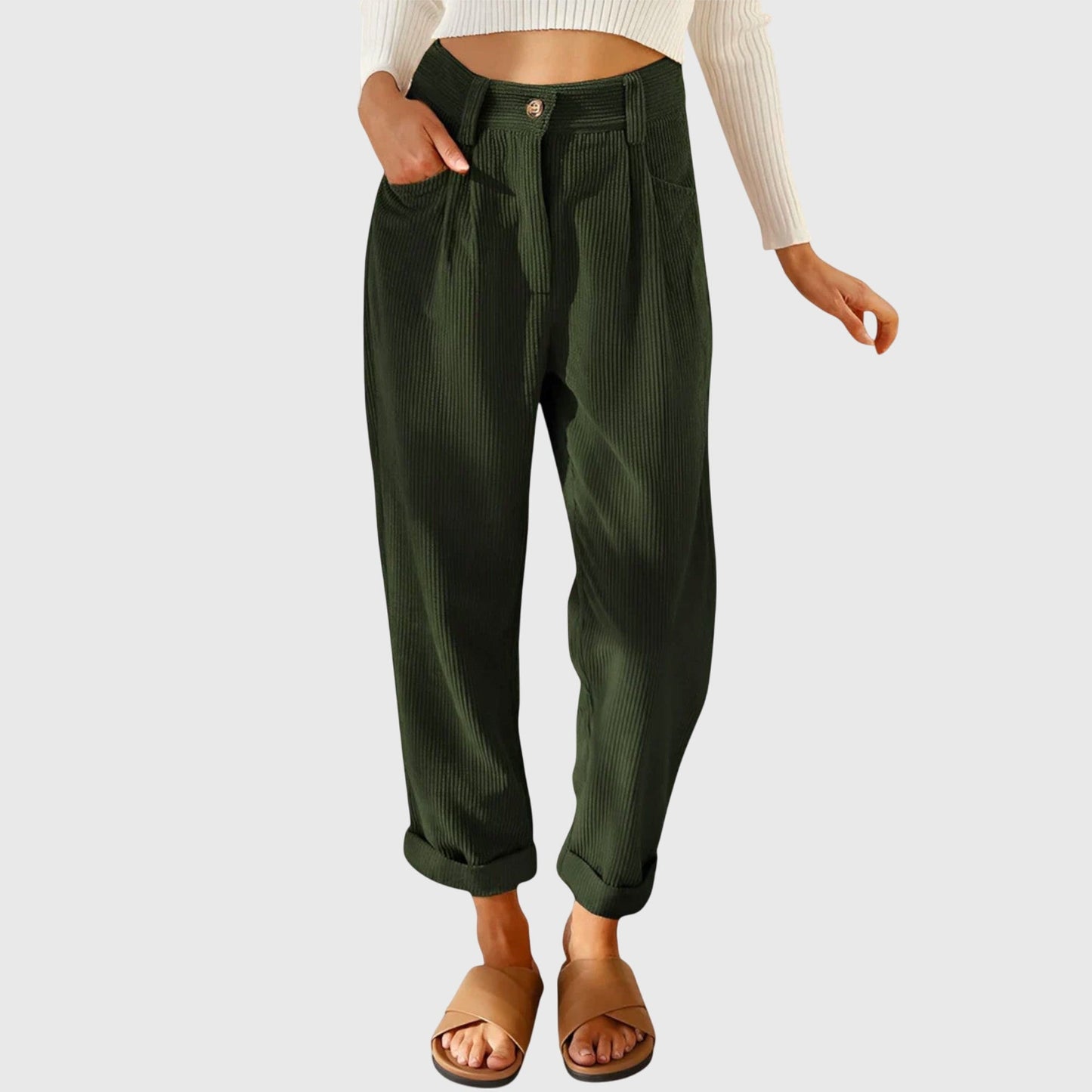 Jana - Pantalones Modernos de Cuerda