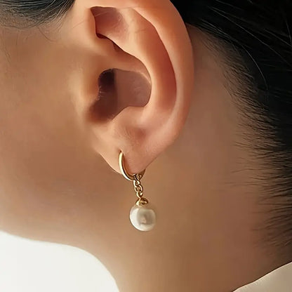 Conjunto de Joias de Pérolas Golden Grace | Dourado