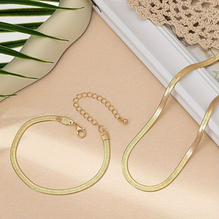 VINTAGE SNAKE CHAIN NECKLACE SET