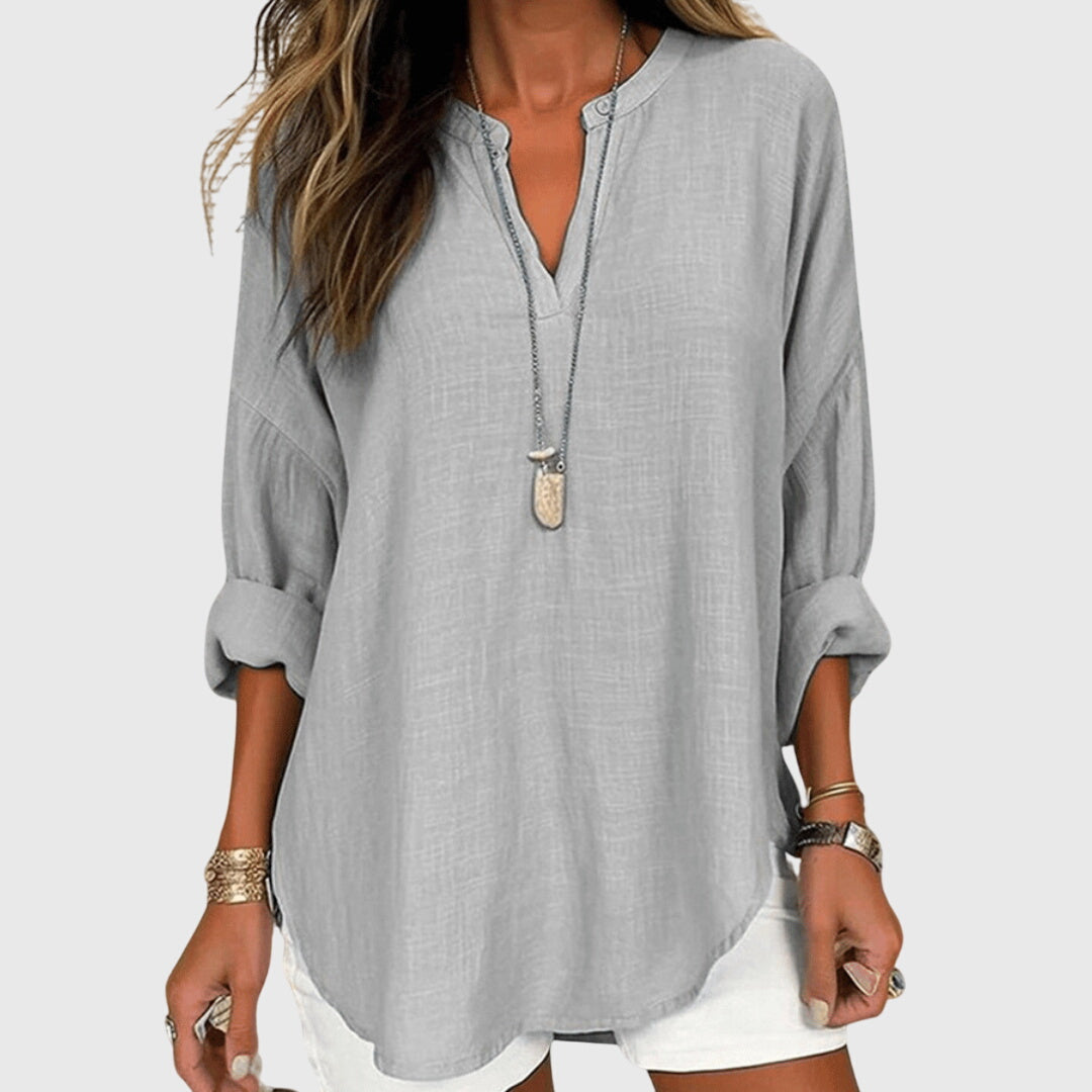 Lenara™ | Camisa de Playa Elegante y Fluida
