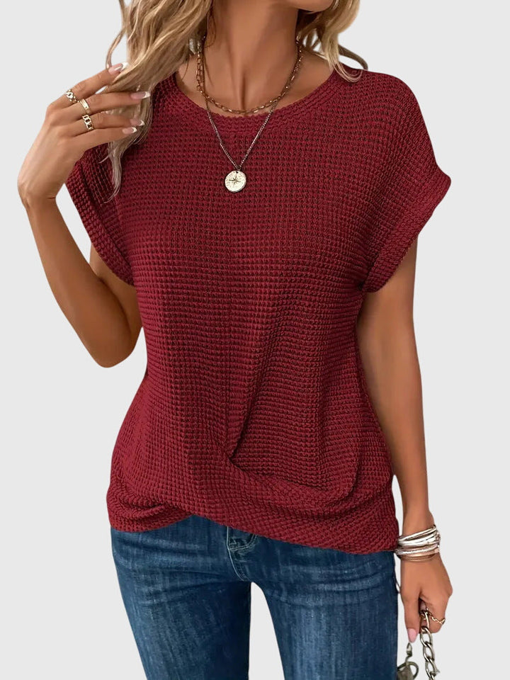 Isa™ | Blusa Elegante com Gola Careca