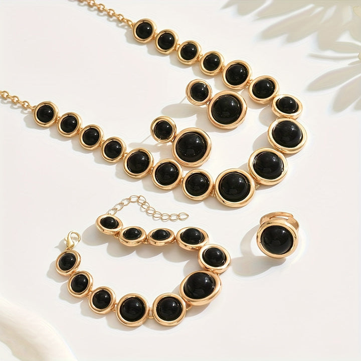Conjunto de joyería retro de 4 piezas