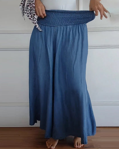 Amelia | Pantalones de pierna ancha con cintura elástica