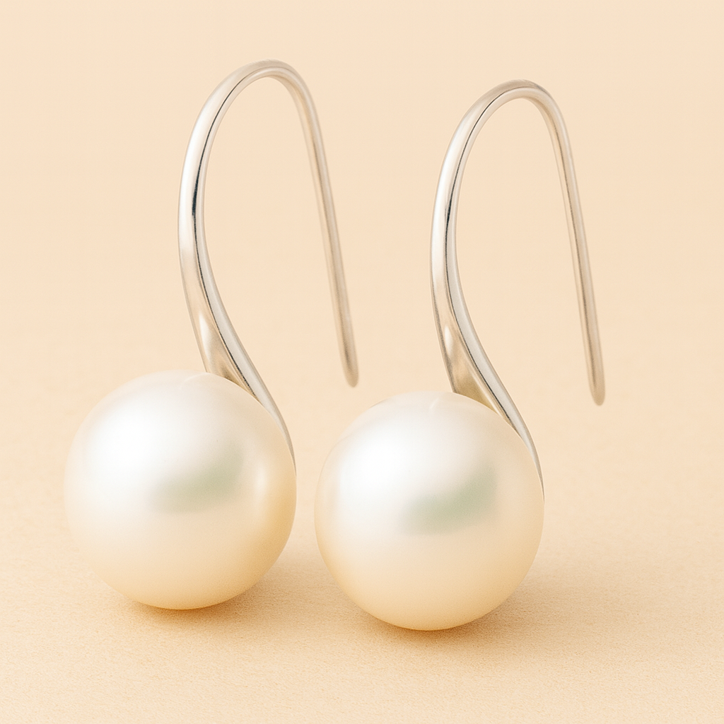 Pendientes colgantes de perla elegantes