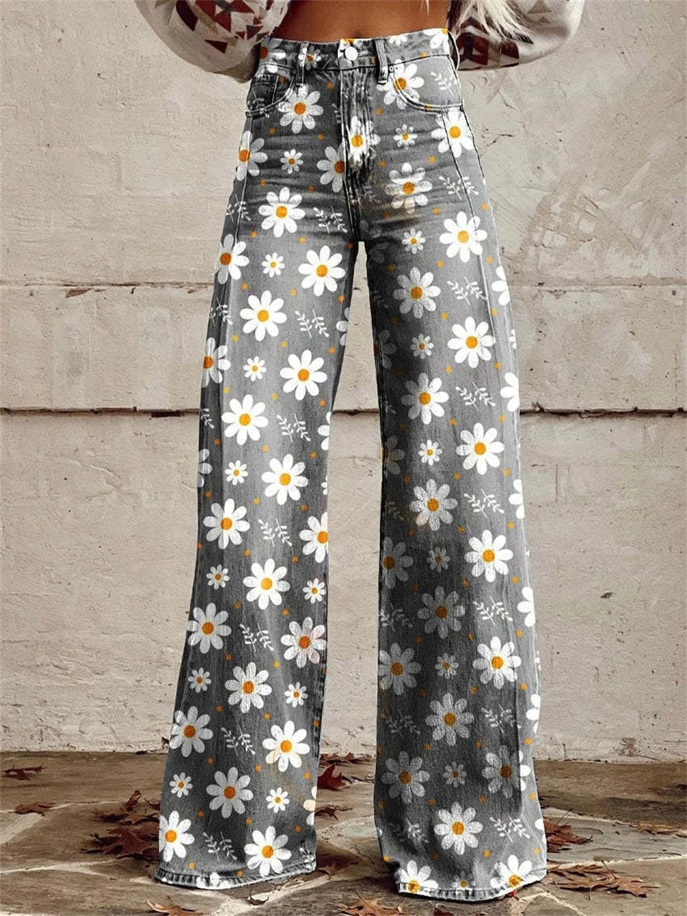 Charlotte | Weit geschnittene Hose mit Blumenmuster