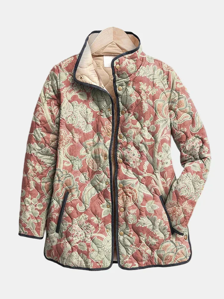 Naya | Vintage Blumen Freizeit Steppjacke