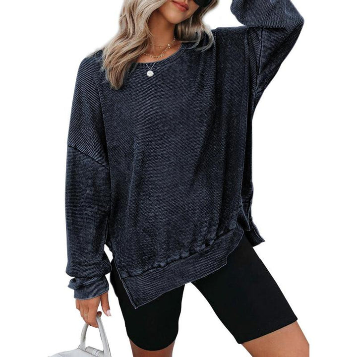 THALIENE™ - Moletom Casual Oversized com Gola Careca e Mangas Longas