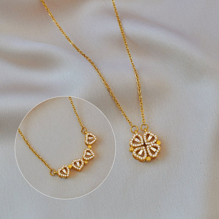 Collar Amora Quadrifolia | Oro blanco