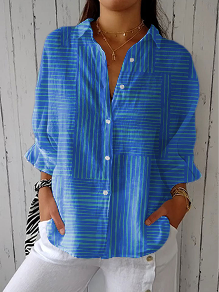 Feline | Blusa a rayas azul celeste