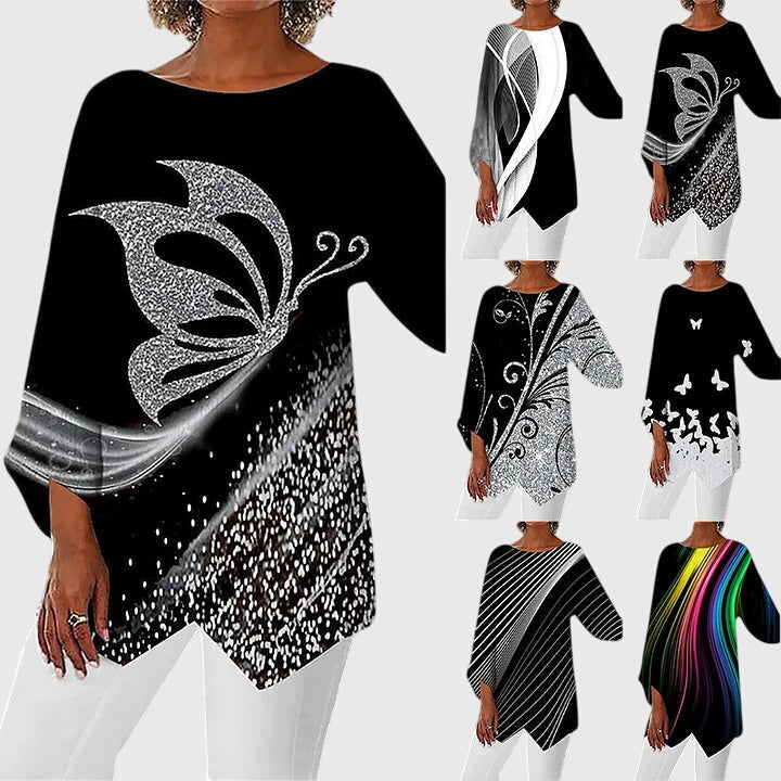 Alayah™ | Elegant top med rund hals