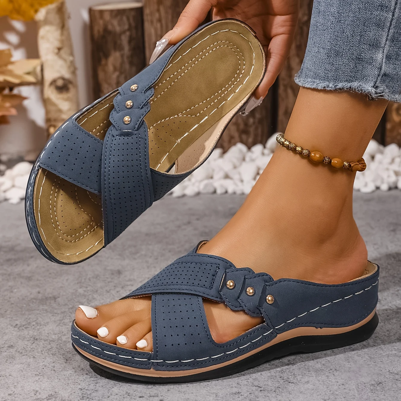 Neve | Orthopädische Keilsandalen