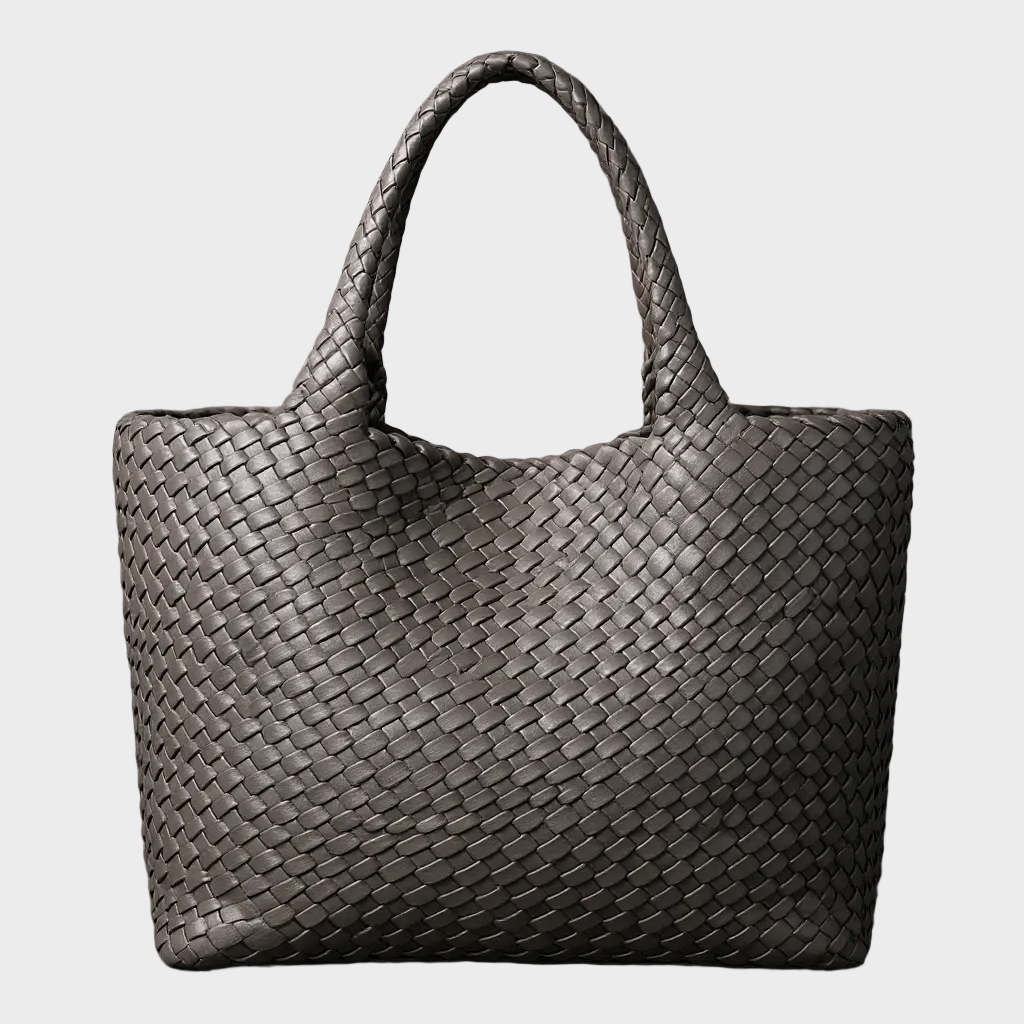 Bolso de cuero tejido a mano Lana
