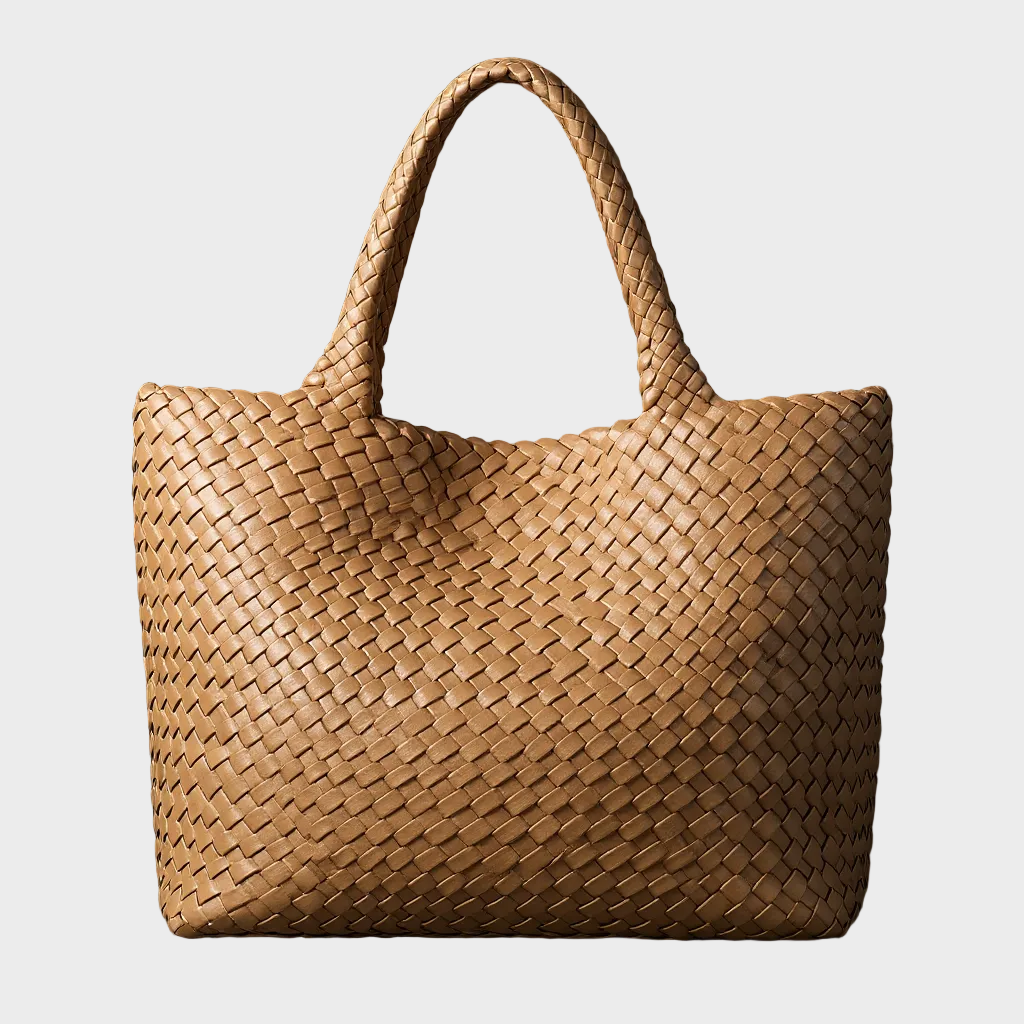 Bolso de cuero tejido a mano Lana