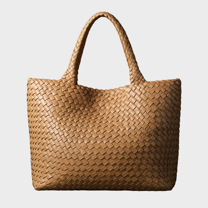 Bolso de cuero tejido a mano Lana