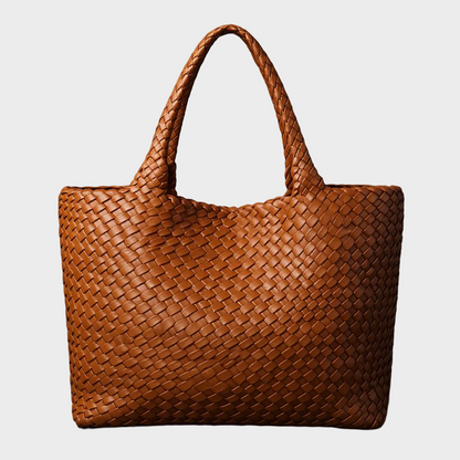 Bolso de cuero tejido a mano Lana