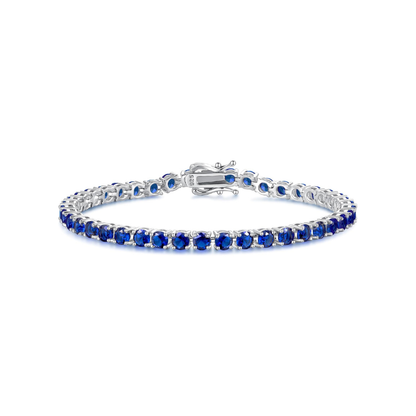 Saphir-Tennisarmband | Weißgold